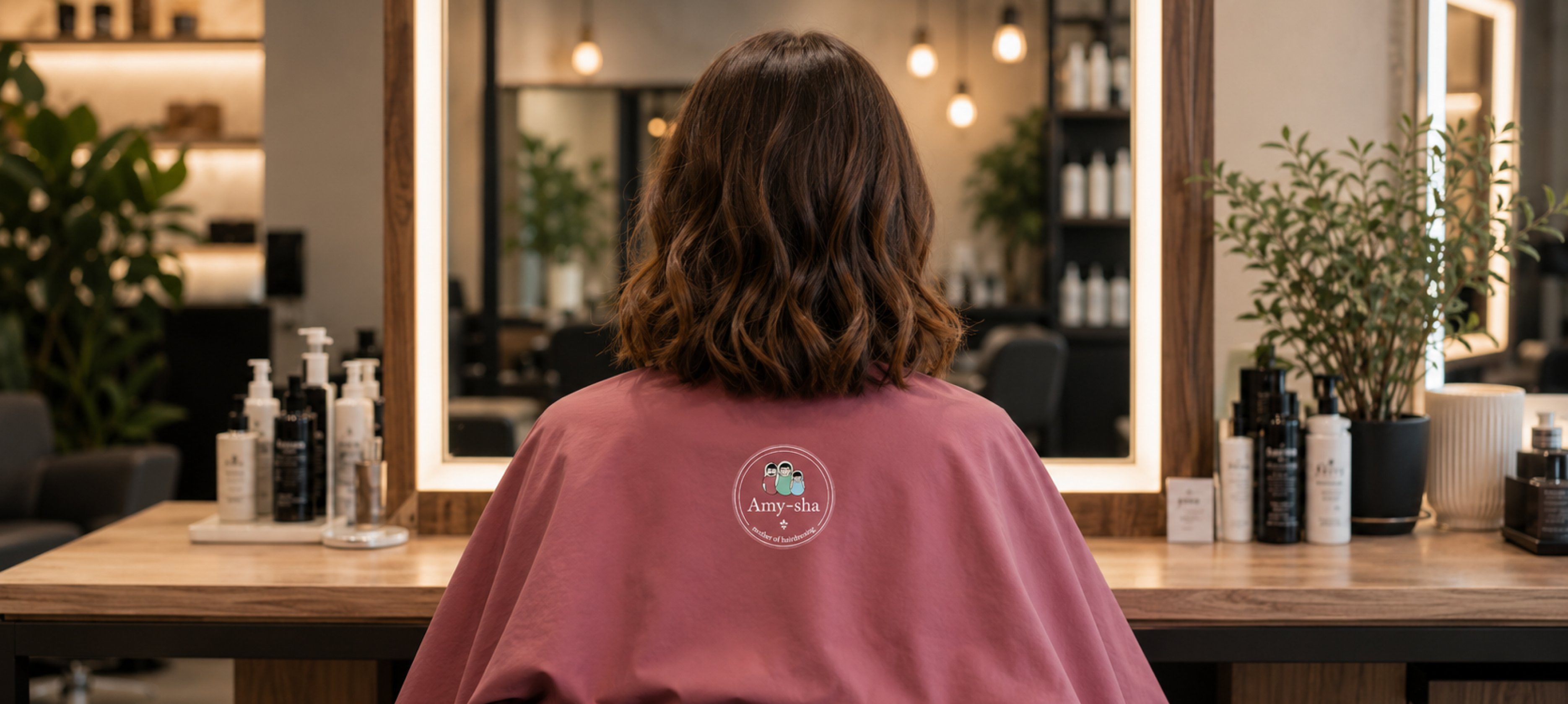 Amy Sha — branded salon cape