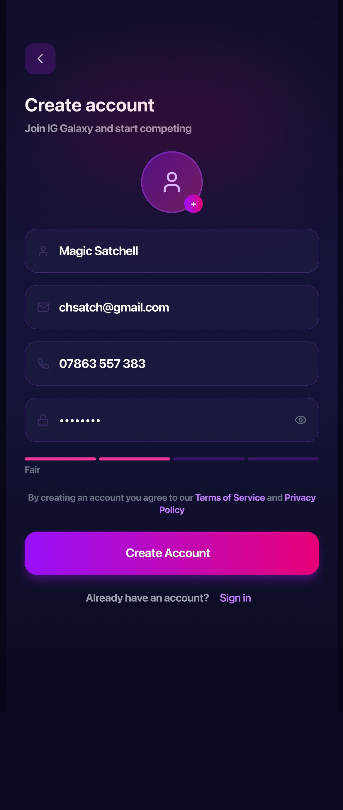 IG Galaxy — Global Chat